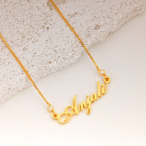 Classic, Simple, Clear Name Necklace, Pendant