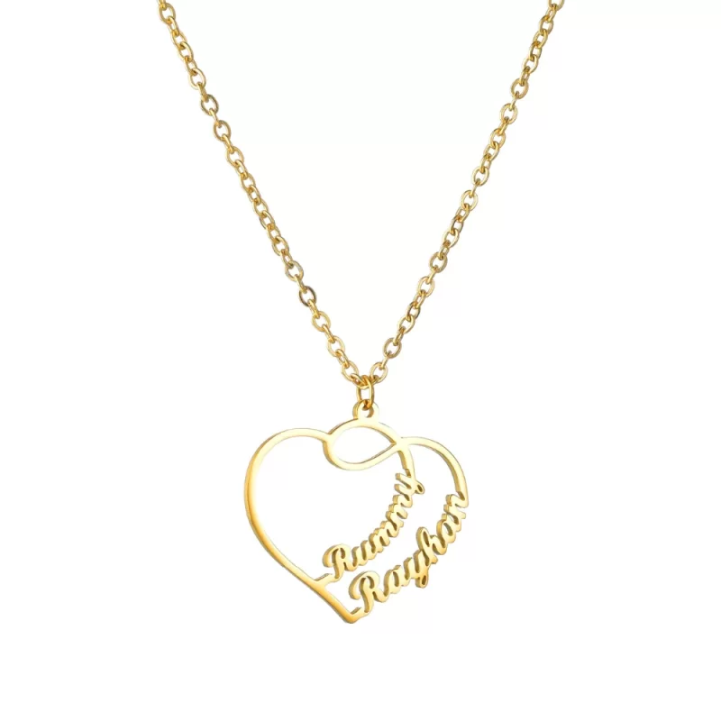 Couple Heart Name Pendant - 99 Customized Jewellery