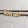 Luxury Name Pendant, Curly, Single Name necklace