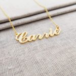 Luxury Name Pendant, Curly, Single Name necklace