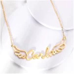 Flying, Angel, Wings, Name Pendant