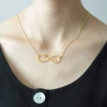 Infinity, Heartbeat, Name Pendant, Couple Name