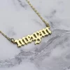 Gothic, Name Pendant, Single Name Necklace