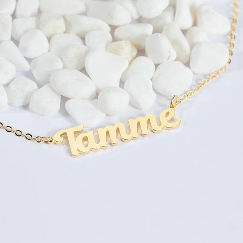 Name Pendant, Gift, Simple Text, Name String