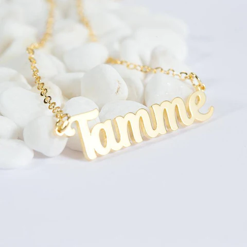 Name Pendant, Gift, Simple Text, Name String