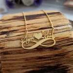 Infinity, Love Heart, Name Pendant, Couple