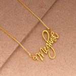 Cursive, Curved, Signature Name Necklace
