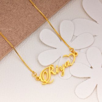Half, Heart, Name Necklace, Love, Pendant