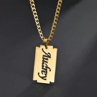 Blade Name Necklace