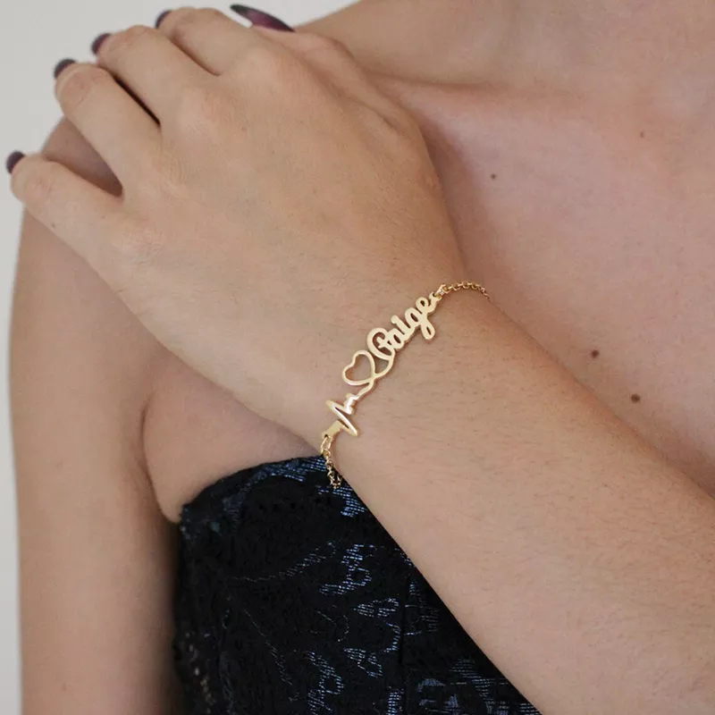 Fashion Stainless Steel Heartbeat Bracelet Jewelry| Alibaba.com