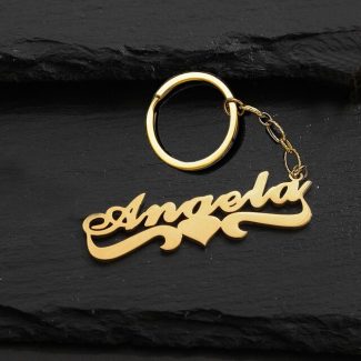 Bottom Heart Design Keychain