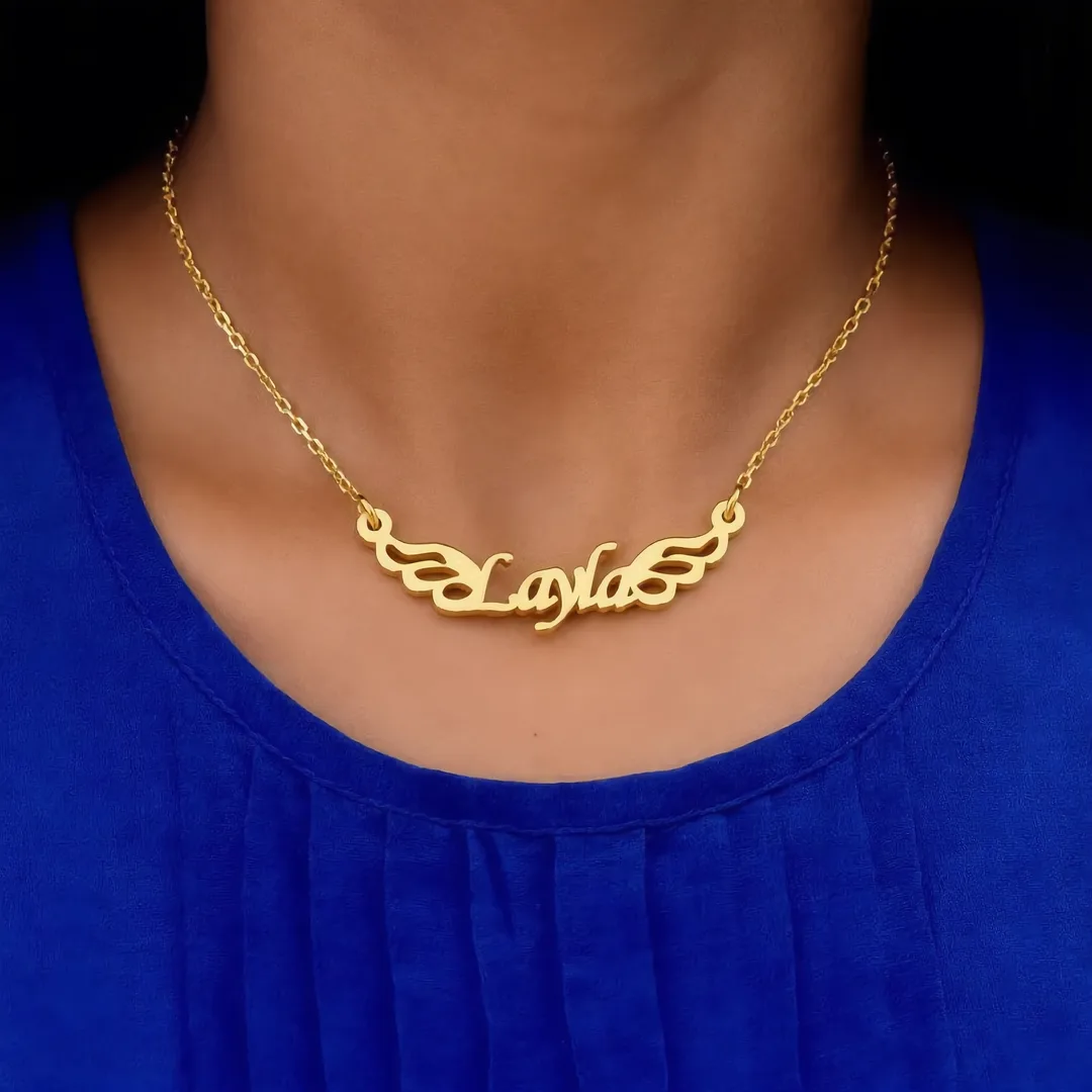 Angel Name Pendant – Layla neck product image