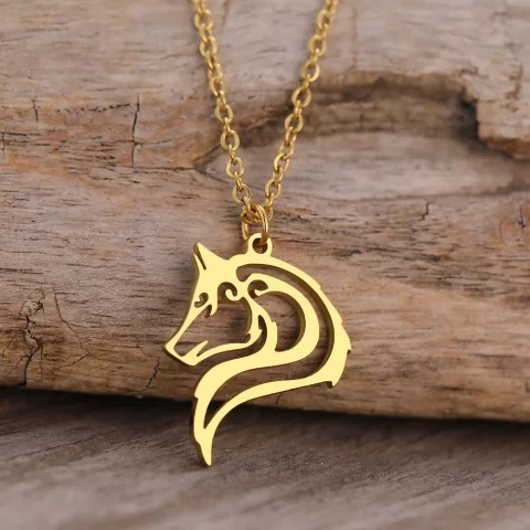 Horse Readymade Necklace, Wolf Tribal Necklace