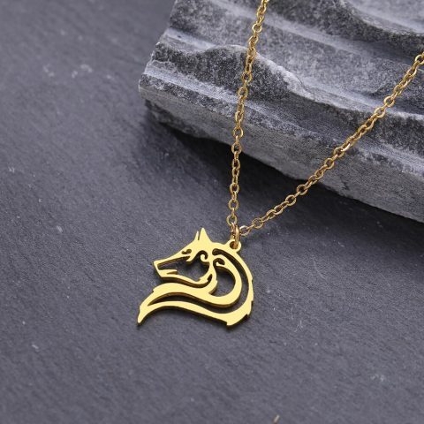 Horse Readymade Necklace, Wolf Tribal Necklace