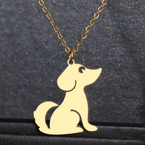 Dog Readymade Necklace, Animal Cute Dog Fashion Pendant