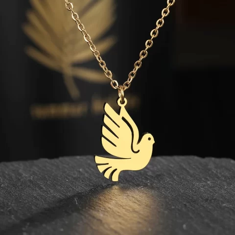 Bird Readymade Necklace, Bird Of Peace Pendant