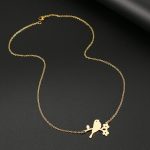 Bird & Flower Readymade Necklace, Flower Bird Lovely Pendant