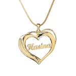 Bold Heart Name Necklace – Hasina white product image