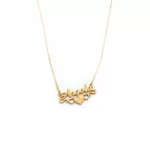 Bottom Heart Name Necklace – Angela white product image