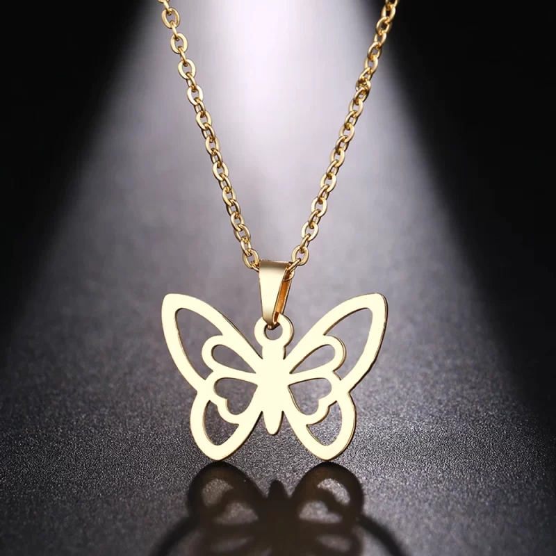 Simple Butterfly Readymade Necklace, Butterfly Pendant