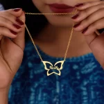 Butterfly Custom Name Necklace – Emily hand product image