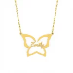Butterfly Custom Name Necklace – Emily white product image