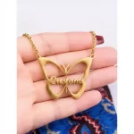 Butterfly Name Necklace – Custom hand product image