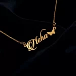 Butterfly Style Name Necklace Neha – black velvet hero