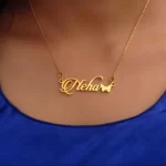 Butterfly Style Name Necklace Neha – indian female neck