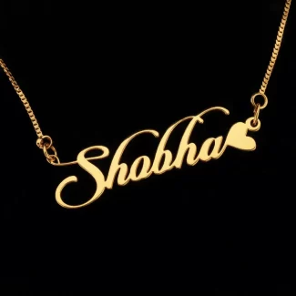 Candlescript Heart Style Name Necklace Shobha hero product photo