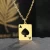 Ace Playing Card Readymade Necklace, Ace of Spades Pendant