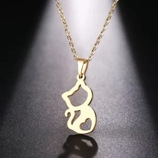 Heart In Cat Readymade Necklace