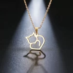 Cat & Heart Design Readymade Necklace