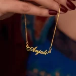 Classic Name Necklace – Anjali hand product image