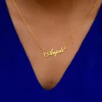 Classic Name Necklace – Anjali neck product image