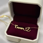 Curvy Heart Name Necklace – Cansu gift product image