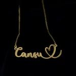 Curvy Heart Name Necklace – Cansu hero product image