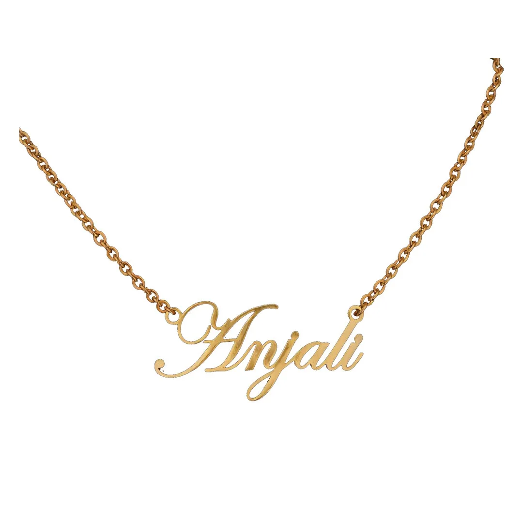 Customized Name Pendant Anjali on white background