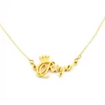 Crown Name Necklace Riya – white studio