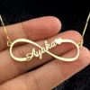 Infinity, Single Name Necklace, Heart, Pendant
