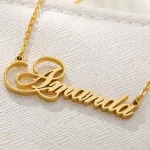 Stylish, Waving, Name Pendant, Necklace