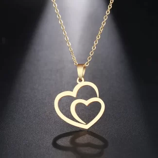 Two Big Heart Readymade Necklace