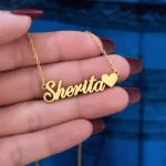 Heart Name Pendant Shenita hand product photo