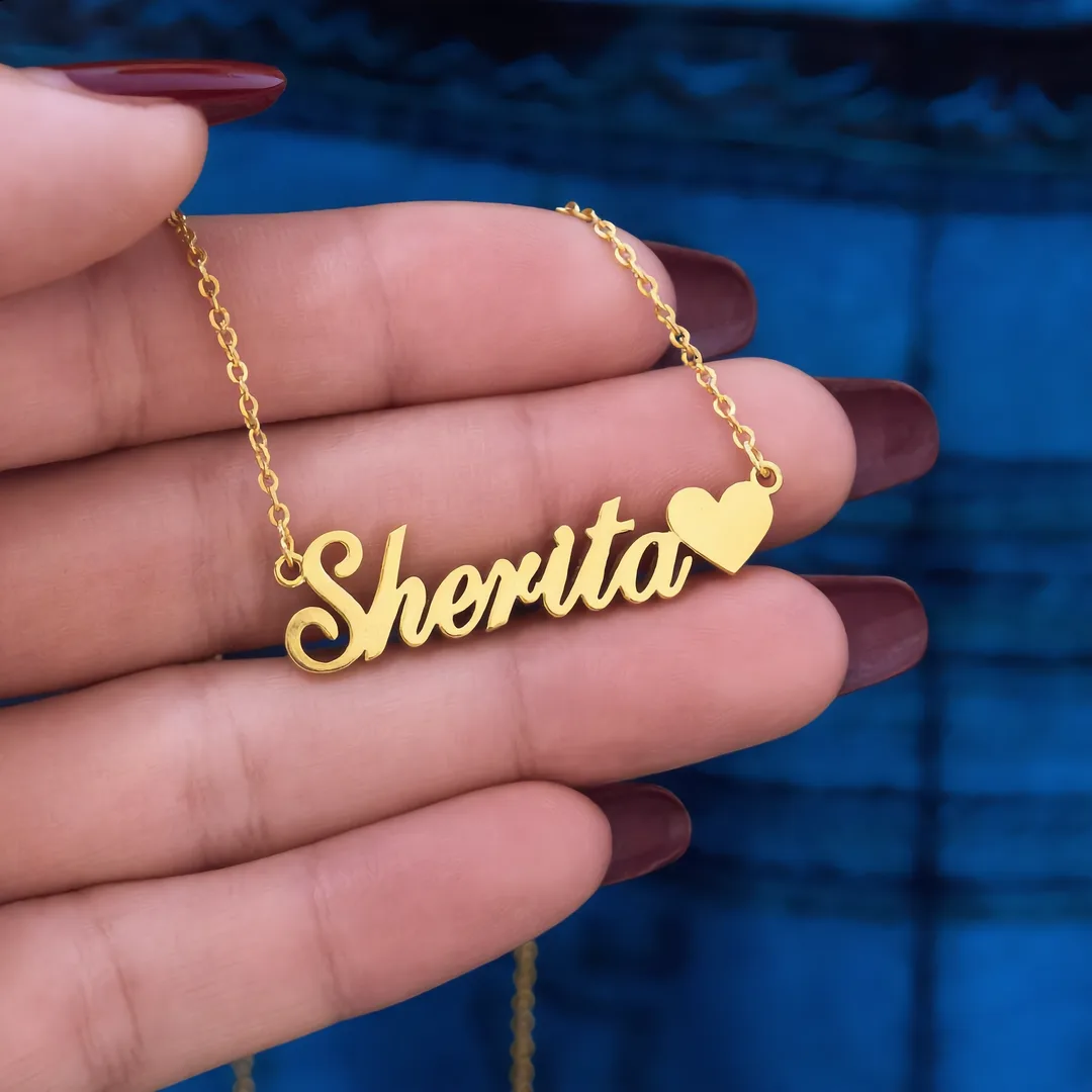 Heart Name Pendant Shenita hand product photo