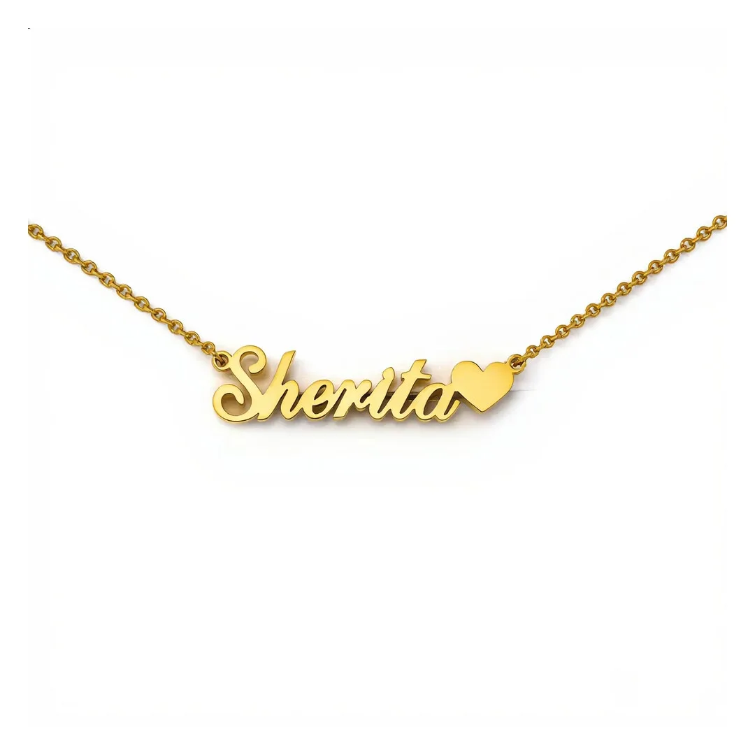 Heart Name Pendant Shenita on white background