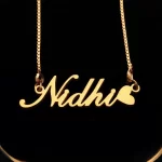 Heart Style Name Necklace Nidhi hero product photo