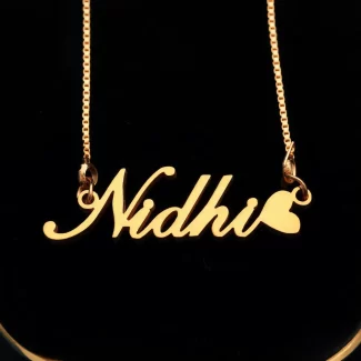 Heart Style Name Necklace Nidhi hero product photo