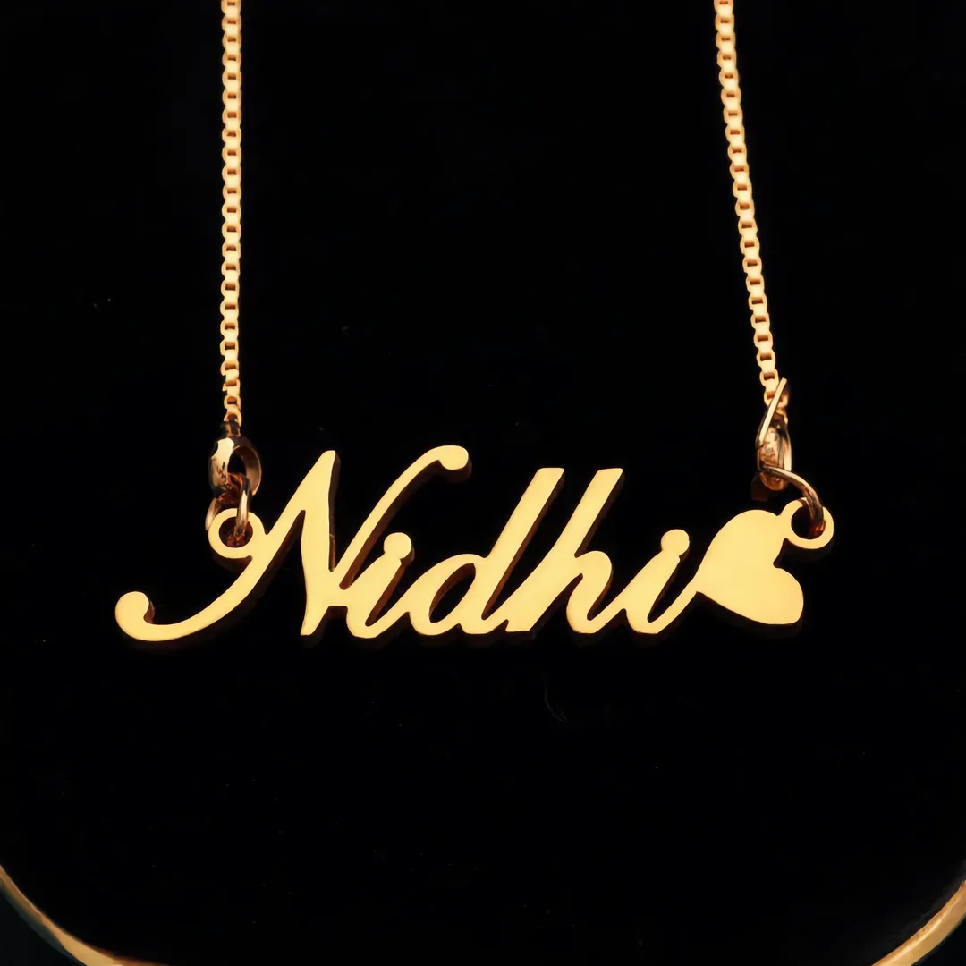 Heart Style Name Necklace Nidhi hero product photo