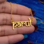 Indic Style Name Necklace – parvi hand product image