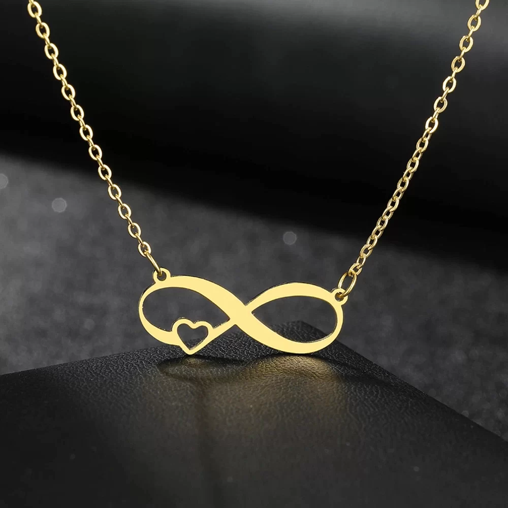 Infinity Heart Readymade Necklace - 99 Customized Jewellery